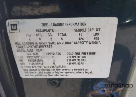 1998 Cadillac Eldorado Touring from USA, damaged, VIN 1G6ET1297WU607242